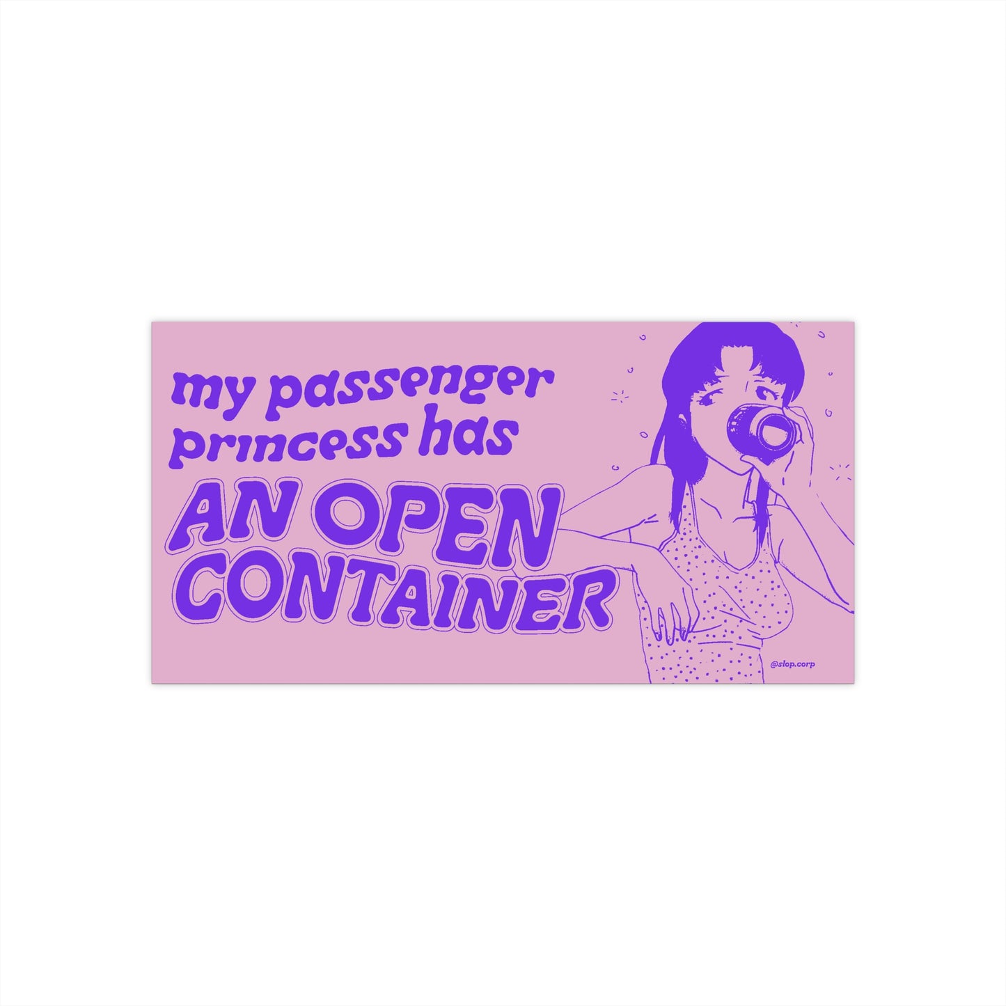 Passenger princess bumper sticker