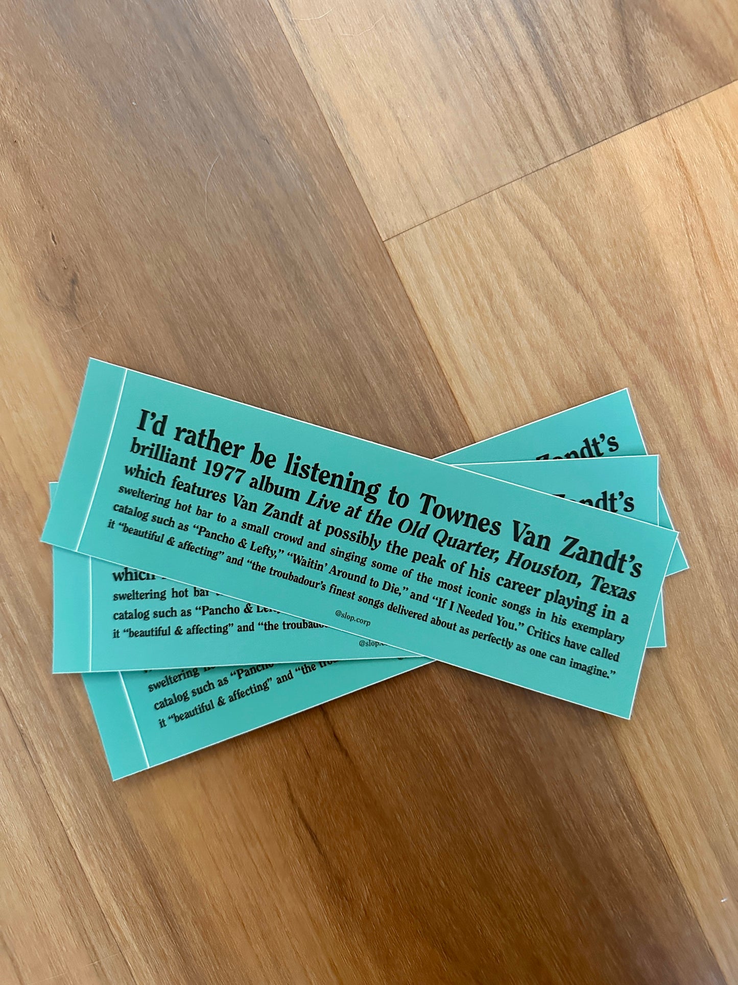 Townes Van Zandt bumper sticker