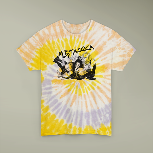Retro anime Metallica tie-dye t-shirt